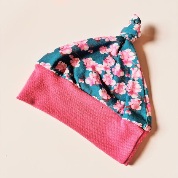Knotted Baby Hat - prints - ready to ship