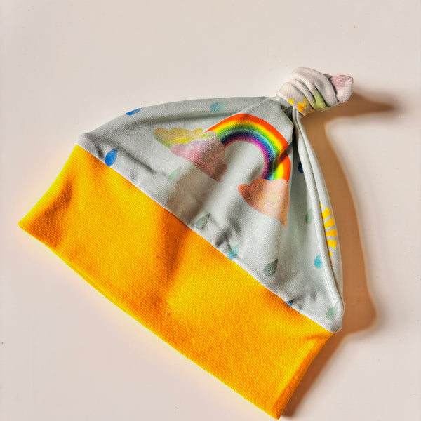 Knotted Baby Hat - prints - ready to ship
