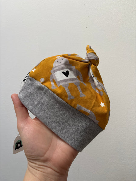 Knotted Baby Hat - prints - ready to ship