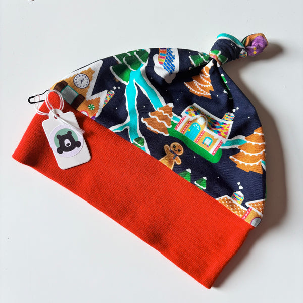Knotted Baby Hat - prints - ready to ship
