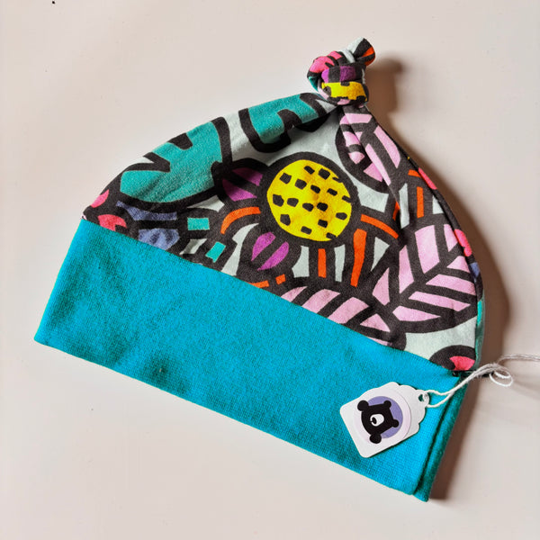 Knotted Baby Hat - prints - ready to ship