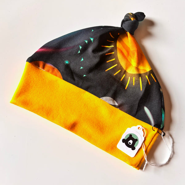 Knotted Baby Hat - prints - ready to ship