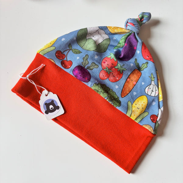 Knotted Baby Hat - prints - ready to ship