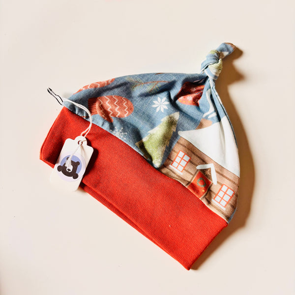 Knotted Baby Hat - prints - ready to ship