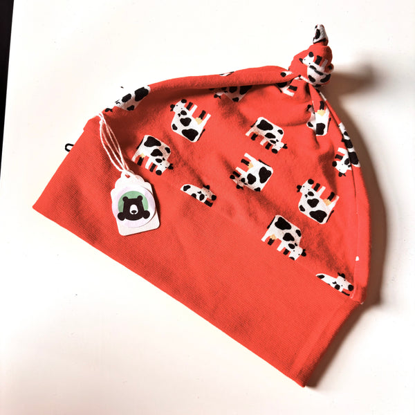Knotted Baby Hat - prints - ready to ship