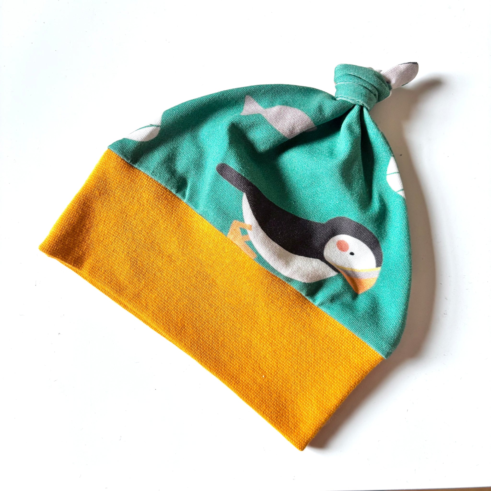 Knotted Baby Hat - prints - ready to ship